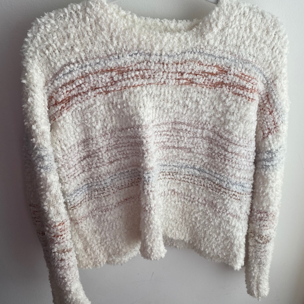 Multicolor white sweater